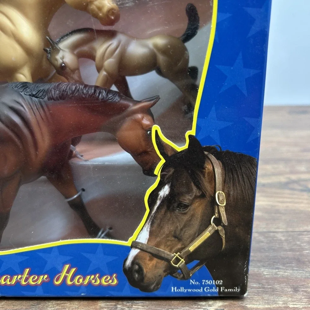 Vintage‎ Breyer #750102 American Quarter Horses Hollywood Gold Family New 2007